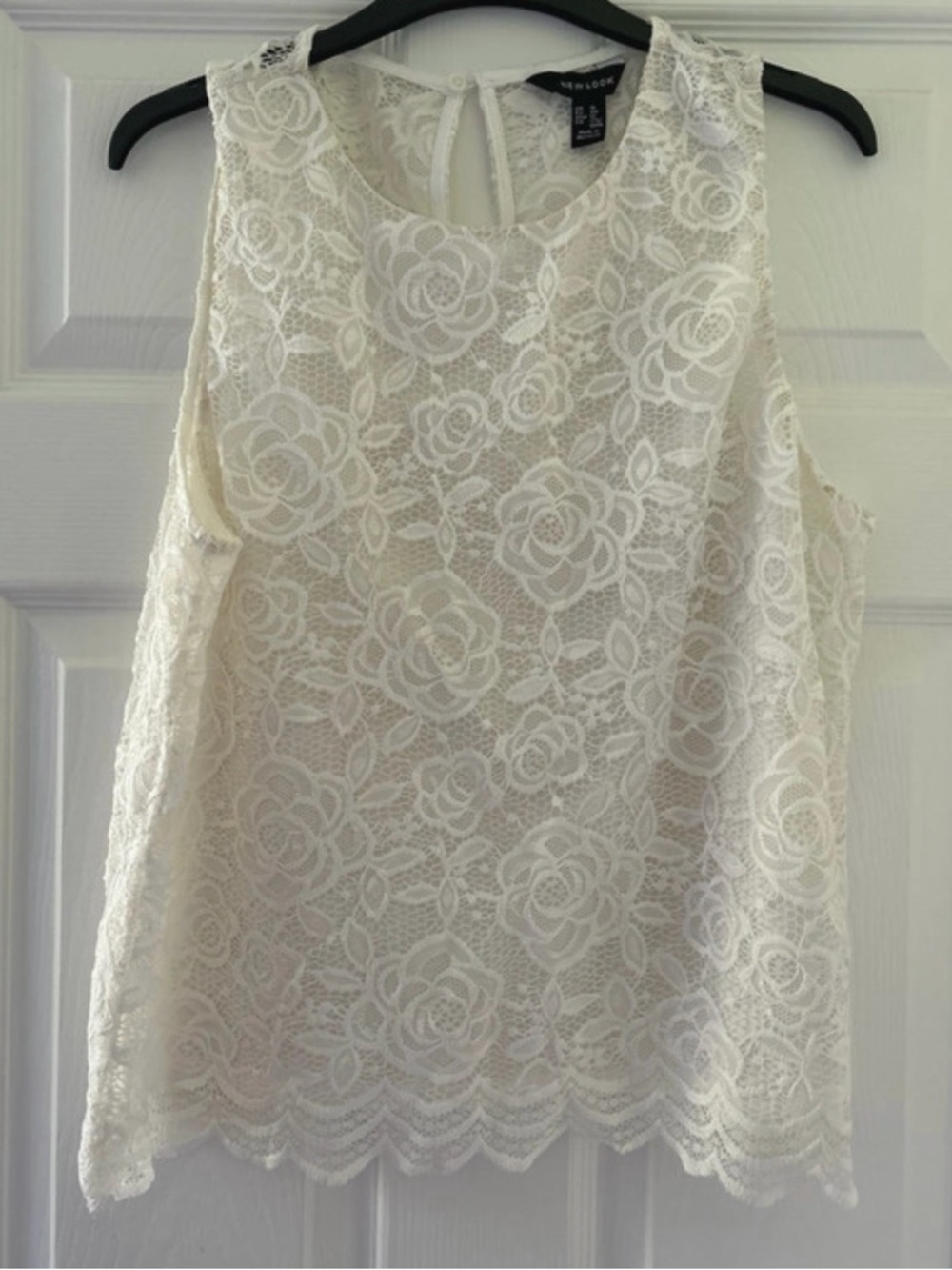 New look gorgeous creamy white lace top